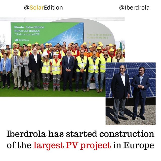 Iberdrola has started construction of the largest PV project in Europe