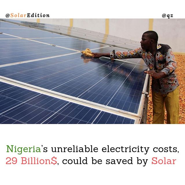 Nigeria’s unreliable electricity costs, 29 Billion$, could be saved by Solar