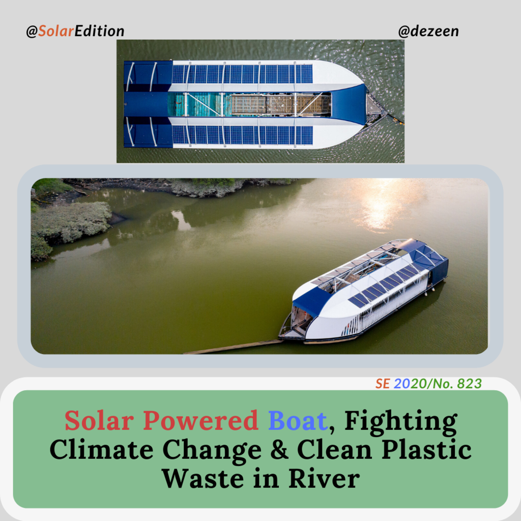 Plastic Waste Cleaner, Solar-powered-Boat